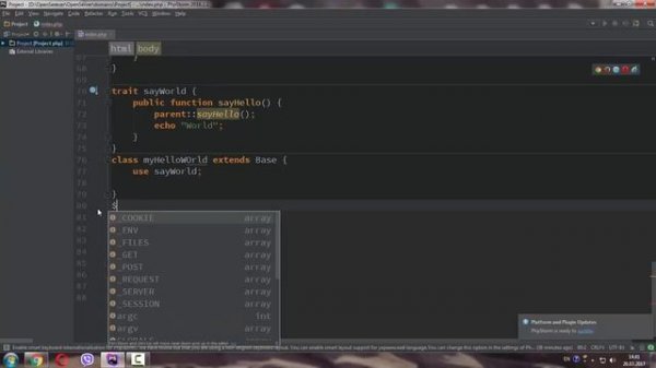ООП для начинающих PHP. Трейты php.