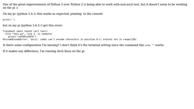 Raspberry Pi: Python3 Unicode смотреть онлайн