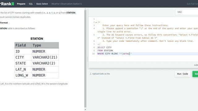 #day 12/75DAY Weather Observation Station 6 (Mastering SQL Challenges on HackerRank)CODING CHALLENG смотреть онлайн