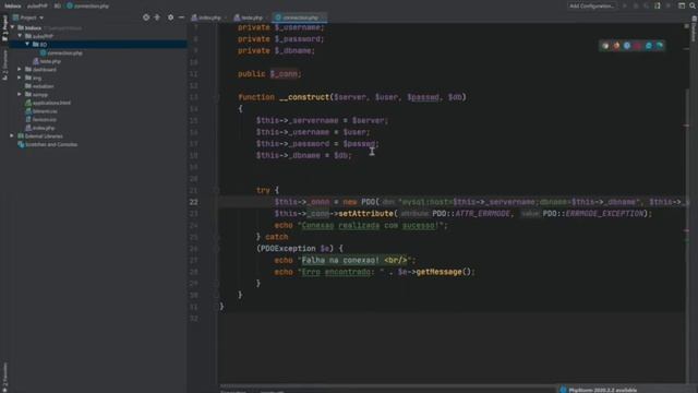 PHP AULA 06 - Criando uma classe de conexão com MySQL e PHP смотреть онлайн
