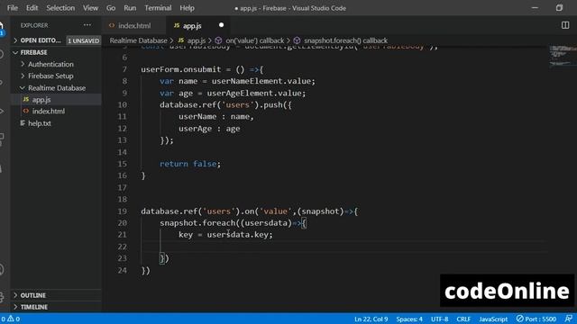 #5 Firebase Web Realtime Database ( Data Read) in Tamil смотреть онлайн