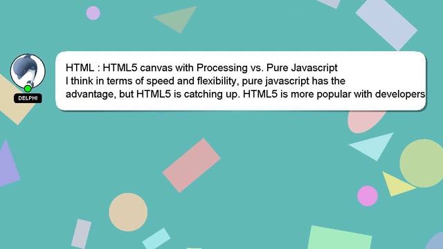 HTML : HTML5 canvas with Processing vs. Pure Javascript смотреть онлайн