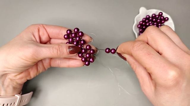 DIY Брелок Сердце из бусин, бисера/Pearl Beaded Heart Keychain tutorial/ смотреть онлайн