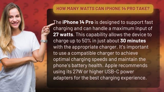 How many watts can iPhone 14 Pro take? смотреть онлайн