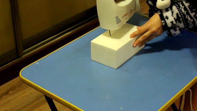 Сверление гипсового кирпича миксером