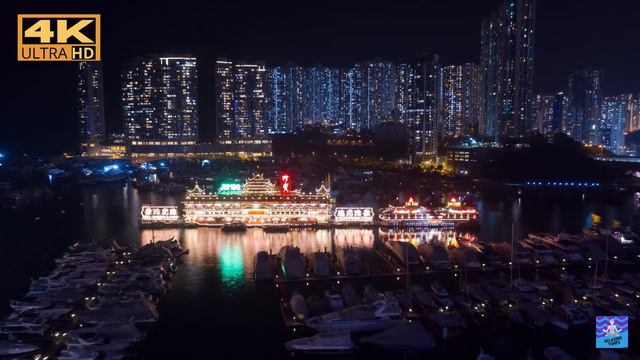 Night City Lights Cinematic Video relaxation background music 4K HD смотреть онлайн