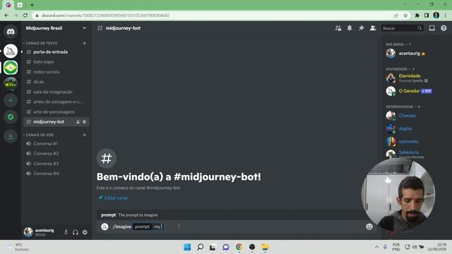 COMO ADICIONAR O BOT MIDJOURNEY AO SEU SERVIDOR DISCORD смотреть онлайн