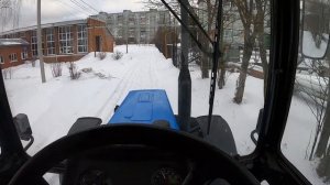 ТРАКТОР МТЗ-82.1 БЕЛАРУС. УБОРКА СНЕГА 2023.