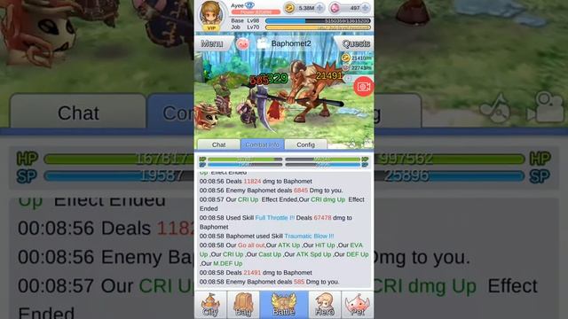 RO : Idle Poring MVP Baphomet 2 (Rebirth) Rune Knight смотреть онлайн