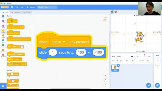 Scratch Block Basic - glide to x y block смотреть онлайн