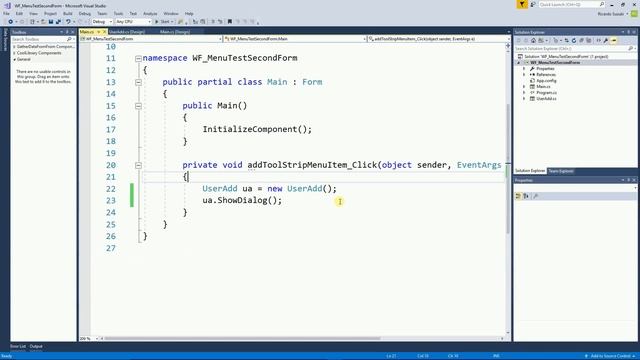Windows Forms - Build a menu (MenuStrip) and open a second form from it смотреть онлайн