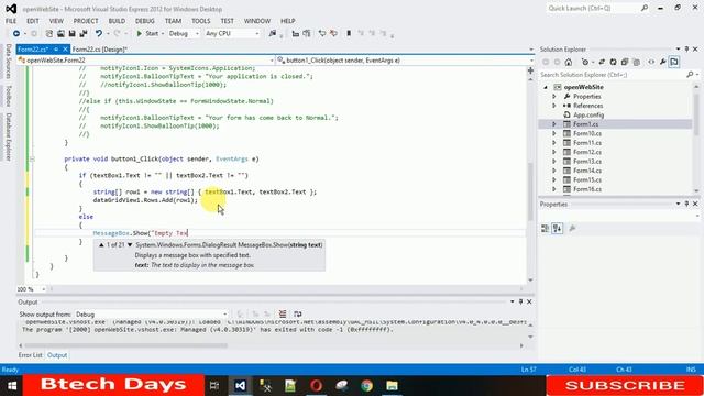 If textbox is empty give error message before saving in C# смотреть онлайн