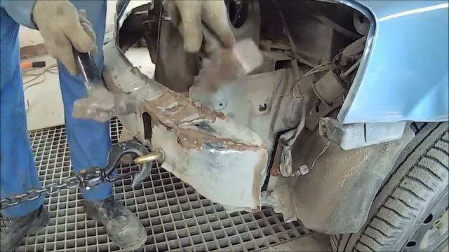Renault Logan удар в морду супер бюджетный экспресс ремонт смотреть онлайн