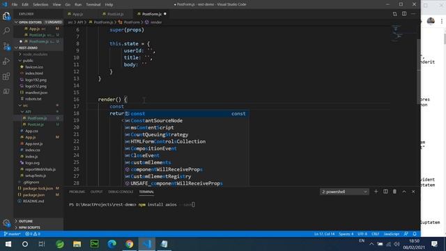 How to Make REST API Calls in React - GET, POST, PUT, DELETE - Step by Step смотреть онлайн