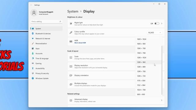 Change Screen Resolution Windows 11 смотреть онлайн