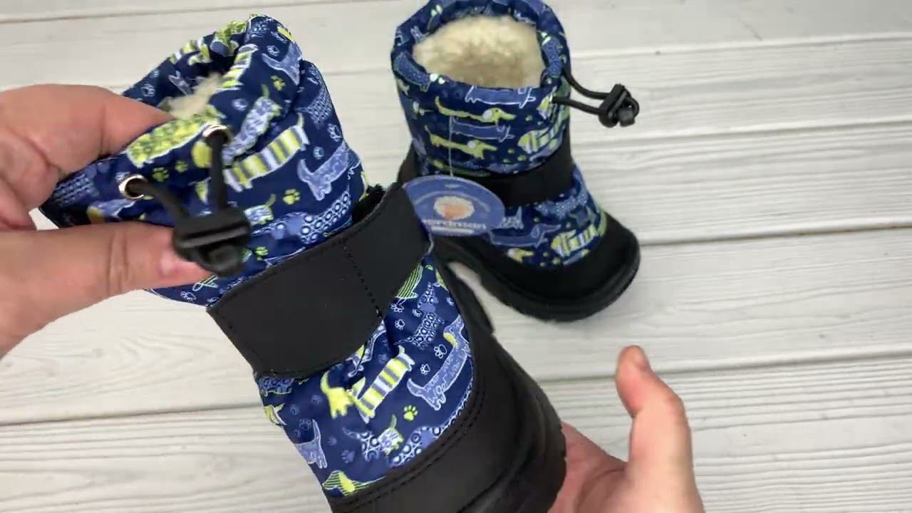 Зимние дутики малышам на затяжке Nordman Mini 012-Р02 (синий) смотреть онлайн