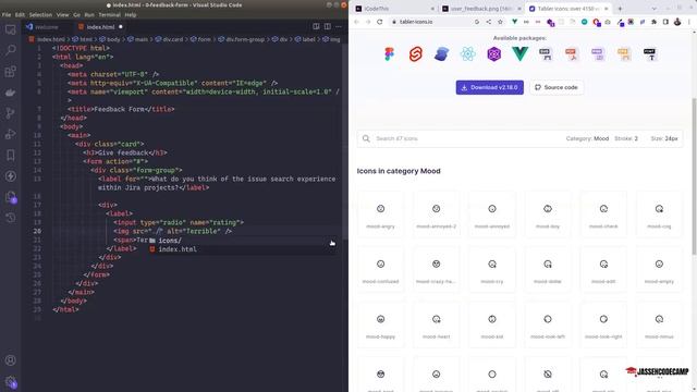 HTML & CSS Tutorials - Build a Feedback Form смотреть онлайн