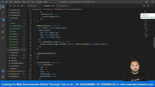 Save Recent Searches in Local Storage | React JS Weather Project - in Hindi #63 смотреть онлайн