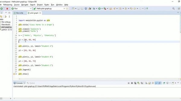 plotting graphs in python using matplotlib || Plotting two or more lines on the same plot in Python