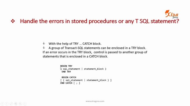 6 PPT SQL Error handling смотреть онлайн