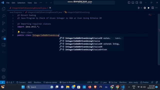 Java Program to Check if Given Integer is Odd or Even Using Bitwise OR | Direct Coding | смотреть онлайн