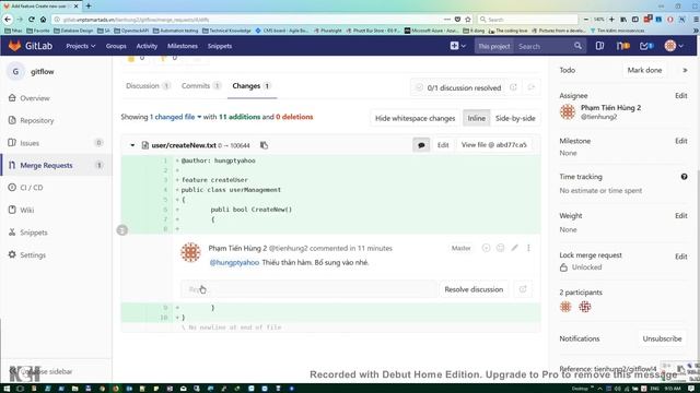 How to review merge request - Hướng dẫn review merge request vào branch master смотреть онлайн