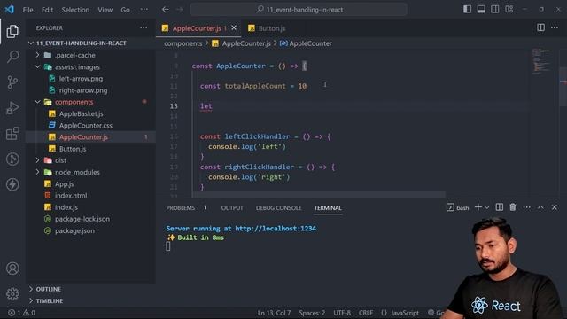 Event Handling in ReactJS | The Complete React Course | Ep.11 смотреть онлайн