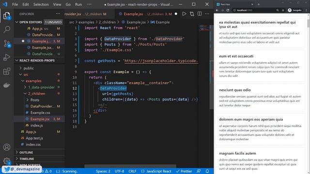 Паттерн Render Props в ReactJS смотреть онлайн