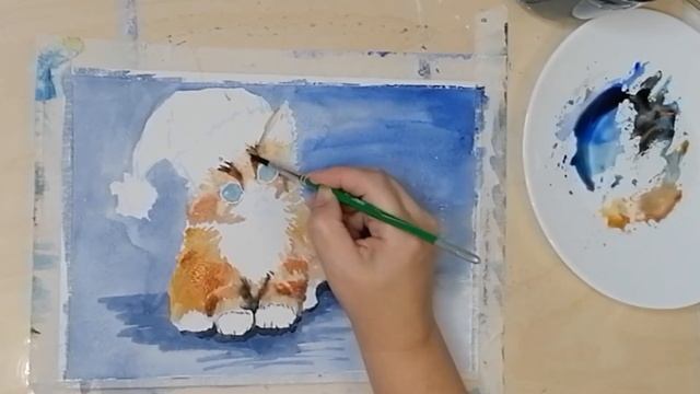 Рисую котёнка в Новогоднем колпаке Рисуем с Любовью Draw with Love рисунок для срисовки смотреть онлайн