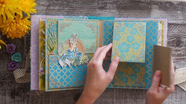 Сказочный альбом для Надежды. Из очень красивой, но сложной бумаги. Скрапбукинг | NY. Scrapbooking. смотреть онлайн