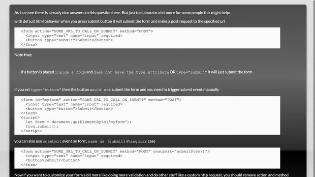 Difference between angular submit and ngSubmit events? смотреть онлайн