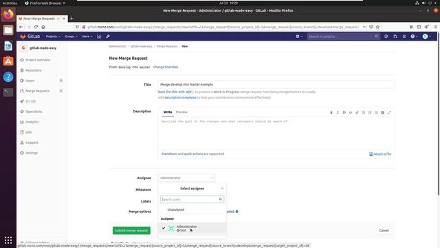 merge develop into master in GitLab example смотреть онлайн