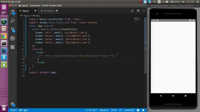 React Native tutorial #17 FlatList with example смотреть онлайн