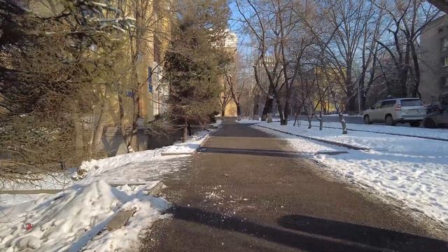 Around the block Almaty, Dostyk Abay Ave, 4k Walk, Kazakhstan смотреть онлайн