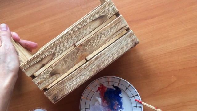 Карандашница методом браширования.