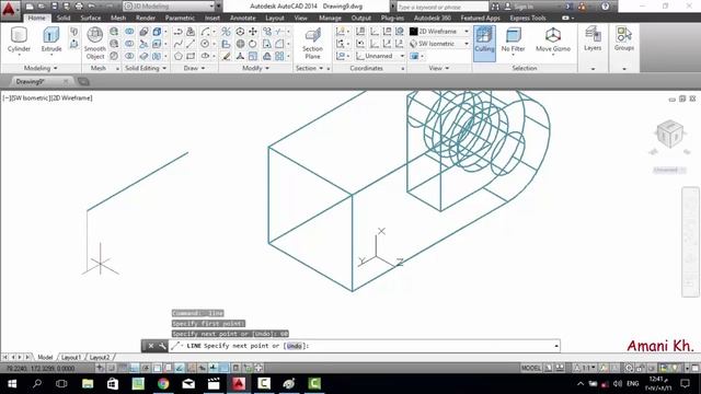 3D drawing using Autocad 2014 |make Isometric drawing from 2 views for p35 смотреть онлайн