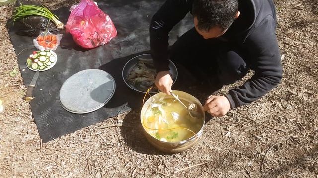 Самое главное на рыбалке это УХА ИЗ ОСЕТРИНЫ !!!#shorts смотреть онлайн