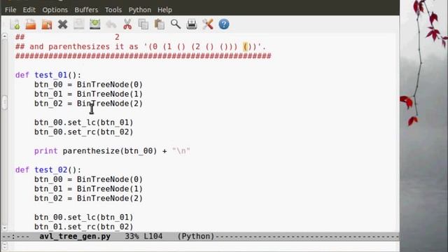 AVL Tree Generation in Python смотреть онлайн