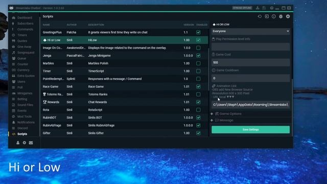 Streamlabs Chatbot Script ♠ Hi or Low / Animated Twitch Game Casino / Spiel ! GER смотреть онлайн