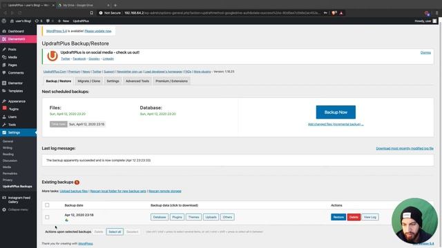 How To BackUp Your Wordpress Website To Google Drive For FREE | Updraft Tutorial смотреть онлайн