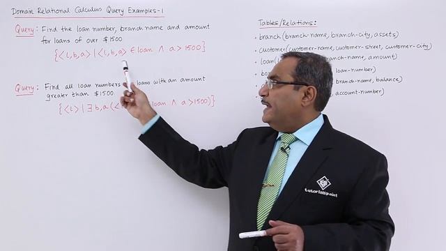 DBMS - Domain Relational Calculus Query Example-1 смотреть онлайн