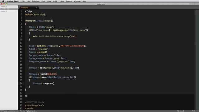 Images négatif et noir et blanc en PHP смотреть онлайн