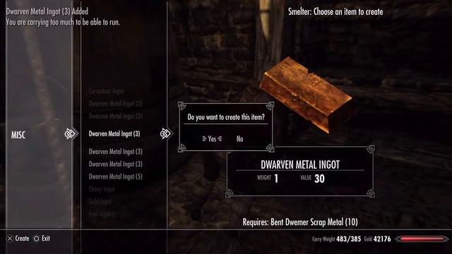 SKYRIM  Free Dwarven Ingots  Dwemer Metals