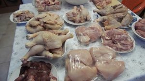 Заготовки из курицы. Запасы на месяц.