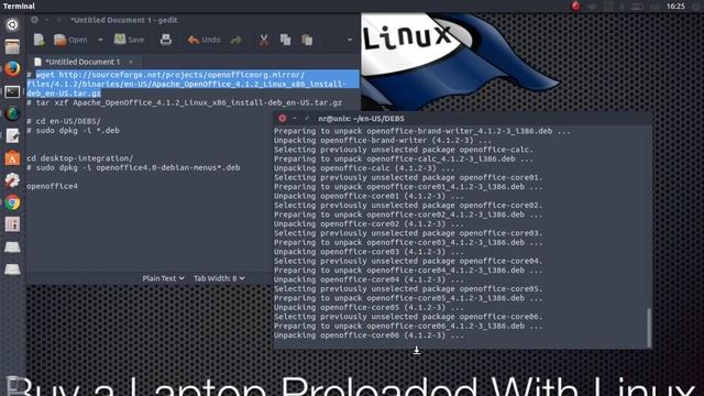 How To Install Apache OpenOffice 4.1.2 Via Terminal on Ubuntu 15.10 смотреть онлайн