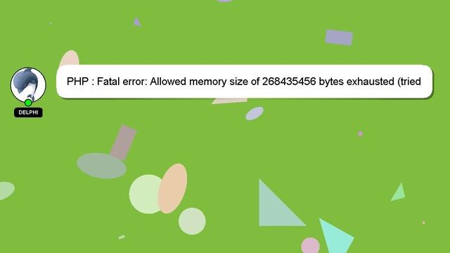 PHP : Fatal error: Allowed memory size of 268435456 bytes exhausted (tried to allocate 71 bytes) смотреть онлайн