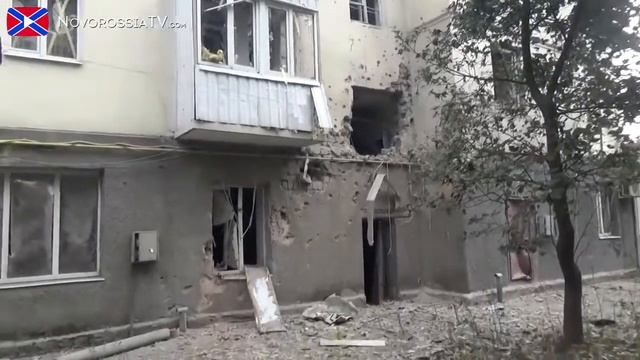 Артобстрел проспекта Панфилова, Донецк 08,2014 смотреть онлайн