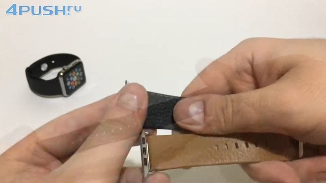 Ремешок HOCO Art Series Pago Leather Watchband для Apple Watch 42мм черный смотреть онлайн