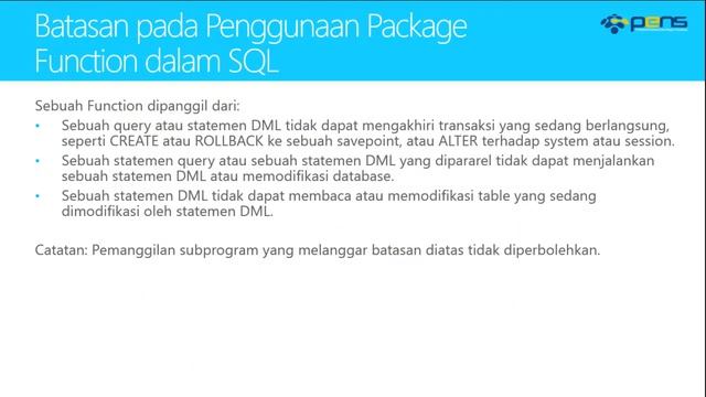 Basis Data Lanjut Oracle: Praktikum 12 - More Package Concepts смотреть онлайн