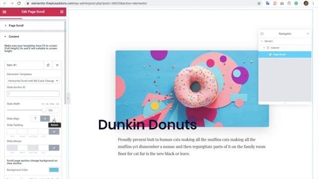 How to setup advanced HORIZONTAL page SCROLL in Elementor Page Builder? смотреть онлайн